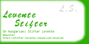 levente stifter business card